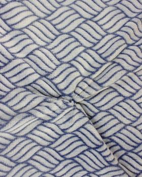 Polaire maille Bleu - Tissushop